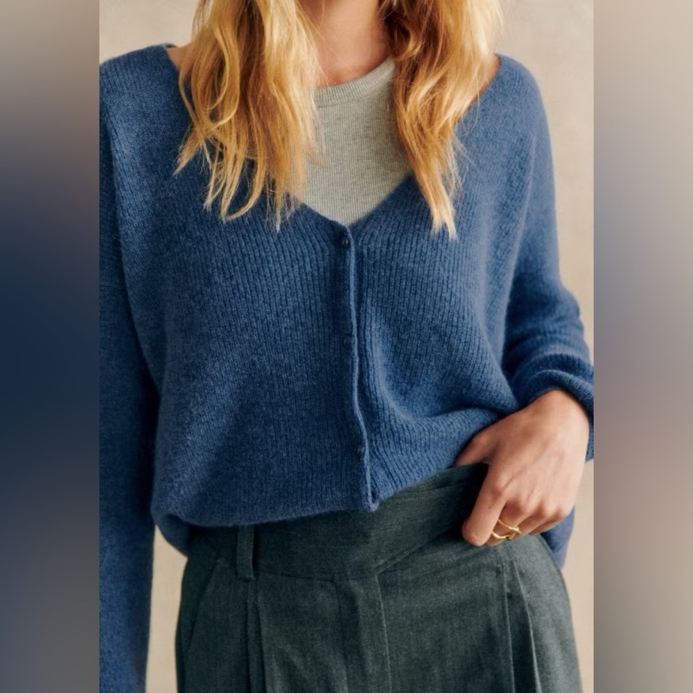 Sézane Barry Cardigan NWOT - Washed Blue